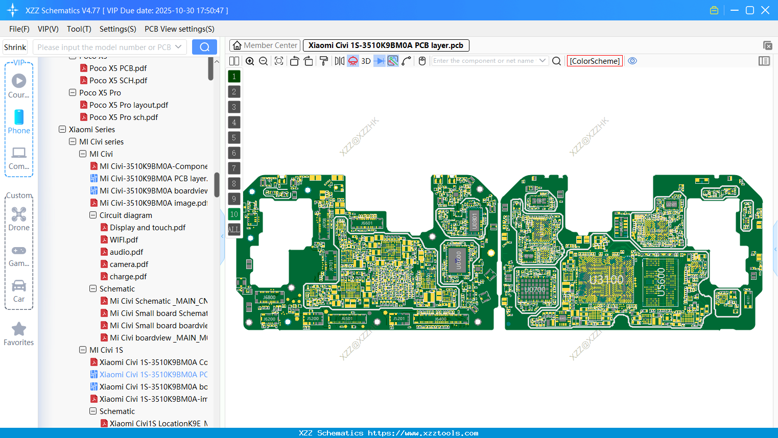 Xiaomi Civi 1S-3510K9BM0A PCB Layer